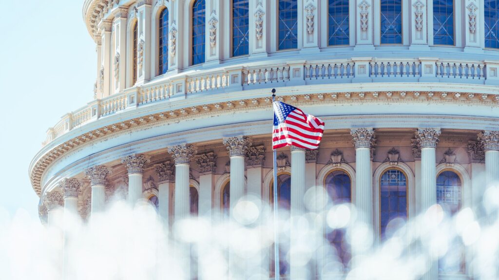 US Congress dome closeup
